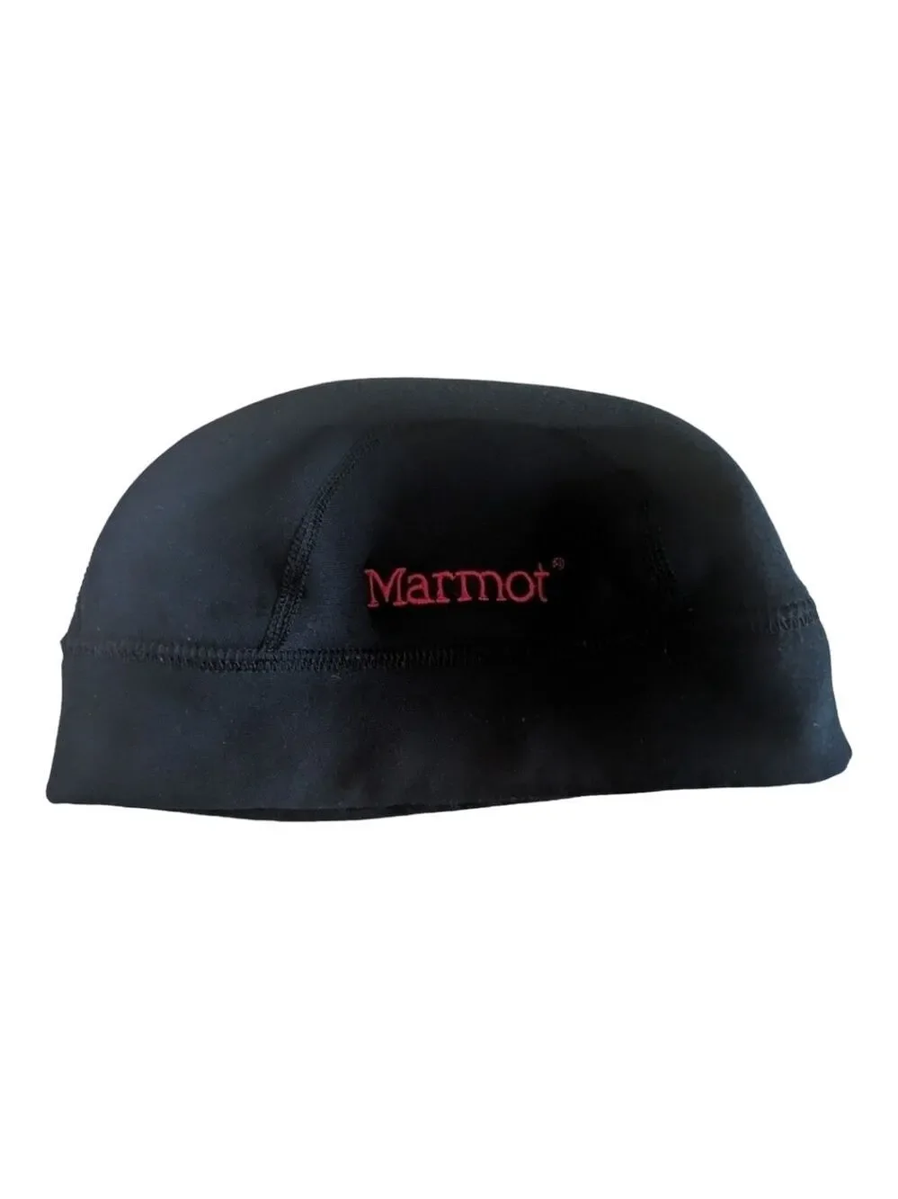 Marmot Vintage Black with Red Logo Beanie Cozy